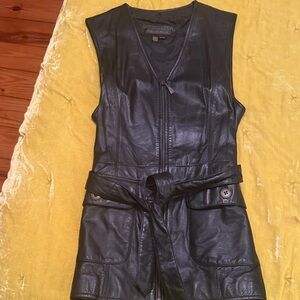Black Leather Vest